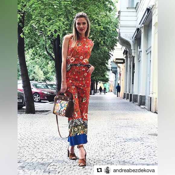 NWT Tory Burch Dayton Crop Pant in Samba Batik Floral - Picture 6 of 14